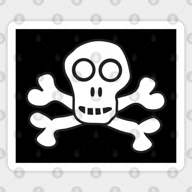 Skull and Crossbones Sticker by FruitflyPie